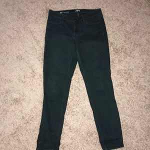 Dark green Loft jeans, size 28/6 curvy skinny